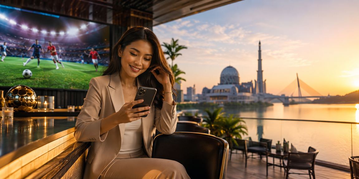 Pengguna platform 190 membuat taruhan bola sepak dari telefon di Putrajaya dengan gaya Melayu